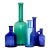 Jewel-Toned Glass Bottle Vase Curation - Group of 5 For Sale