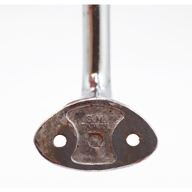 Vintage 6 In. Chrome Plated Brass Drawer Cabinet Pull For Sale - Image 6 of 6