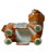 19th Century Chinese Export Rose Mandarin Porcelain Elephant Candlesticks - A Pair For Sale - Image 11 of 12