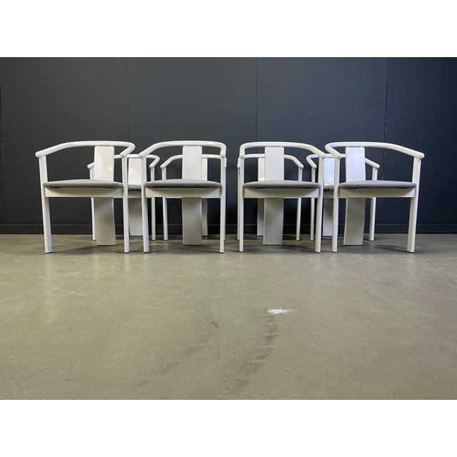 Postmodern Spanish Dining Chairs, 1980s, Set of 8 For Sale - Image 4 of 13