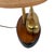 Vintage 1970s Brass Whale Table Lamp W/ Walnut Wood Base & Grasscloth Shade For Sale - Image 15 of 18