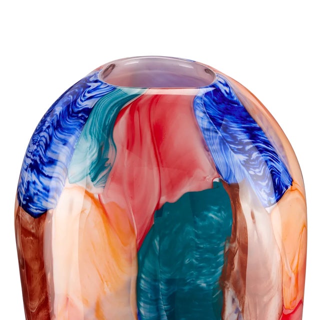 Transitional Currey & Company Sarto Glass Vase For Sale - Image 3 of 7