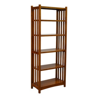 Mission Spindle Side 5 Shelf Bookcase - Michael's Cherry (Mc1) For Sale