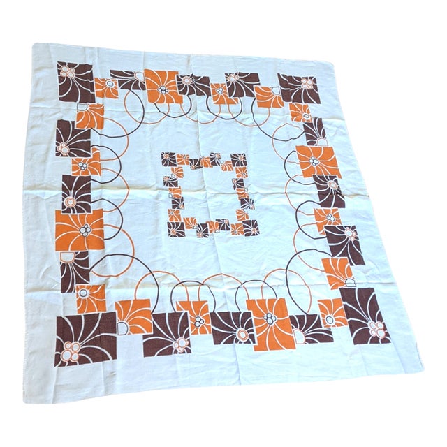 1970s Vintage Pattern Tablecloth For Sale