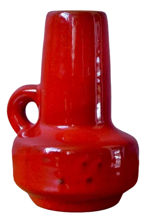 Fat Lava Scandinavian Pitcher Vase in Red Color from Kreutz Keramik