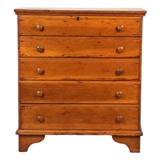 Late 18th Century New England Pine Two-Drawer Blanket Chest, C. 1780–1810 For Sale