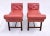 English Antique Chippendale Window Benches, Mahogany & Leather, England, 1940s For Sale - Image 3 of 13