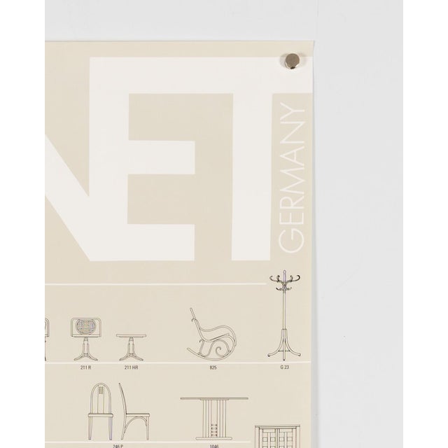 Gray Vintage Thonet Furniture Original Advertising Poster, 1989 For Sale - Image 8 of 9