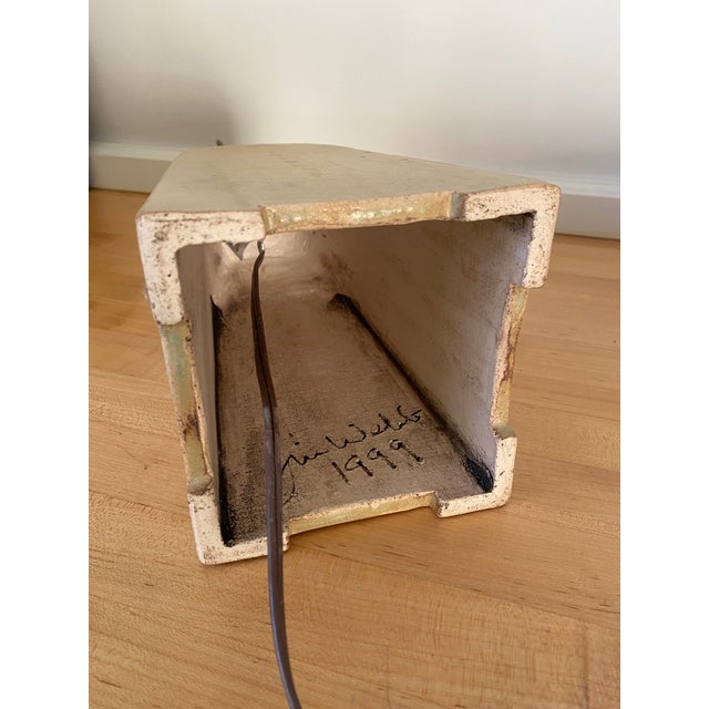 1990s Vintage 1999 Ceramic Table Lamp by Jim Webb For Sale - Image 5 of 8
