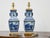 Early 20th Century 1920s Blue and White Porcelain Table Lamps, Asian - Pair For Sale - Image 5 of 11