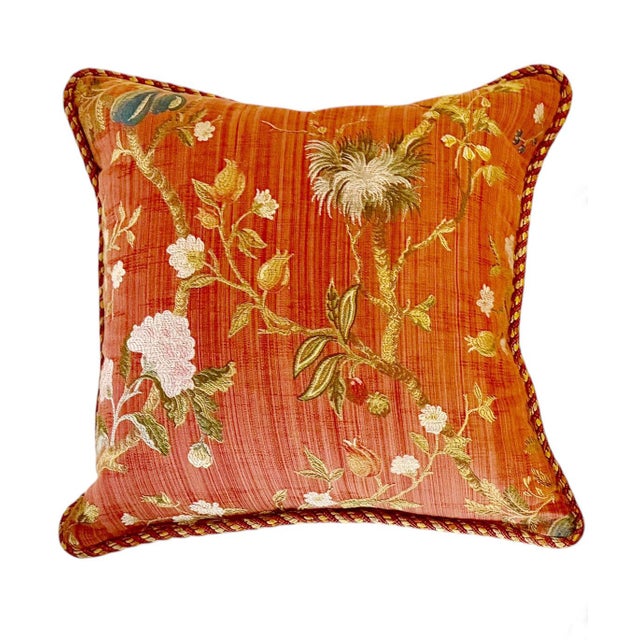 1970s Scalamandré Chinoiserie Pillows - A Pair For Sale - Image 5 of 6