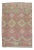 Vintage Bright Pink Turkish Kilim - 6'8" x 9'3" For Sale