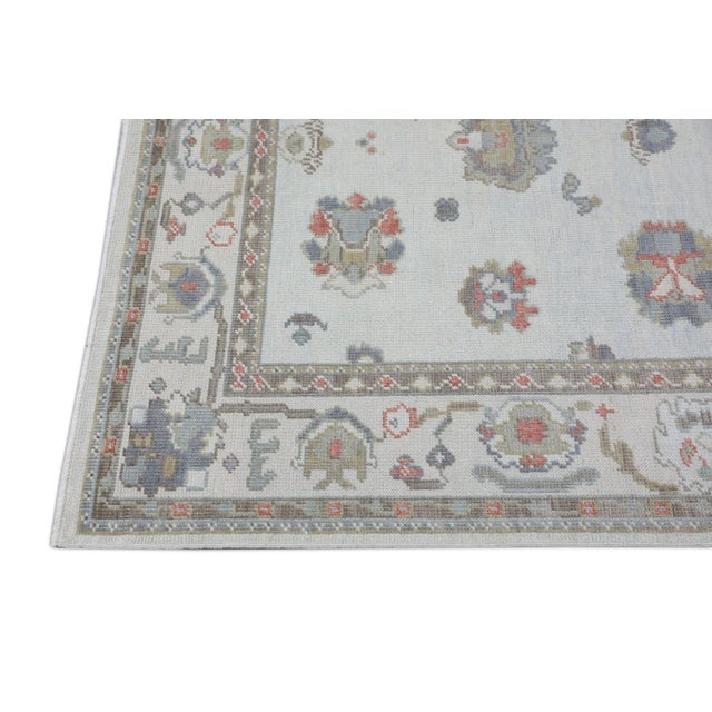 Early 21st Century Oriental Hand Knotted Rug Turkish Oushak 4'10" x 9'6" For Sale - Image 5 of 8
