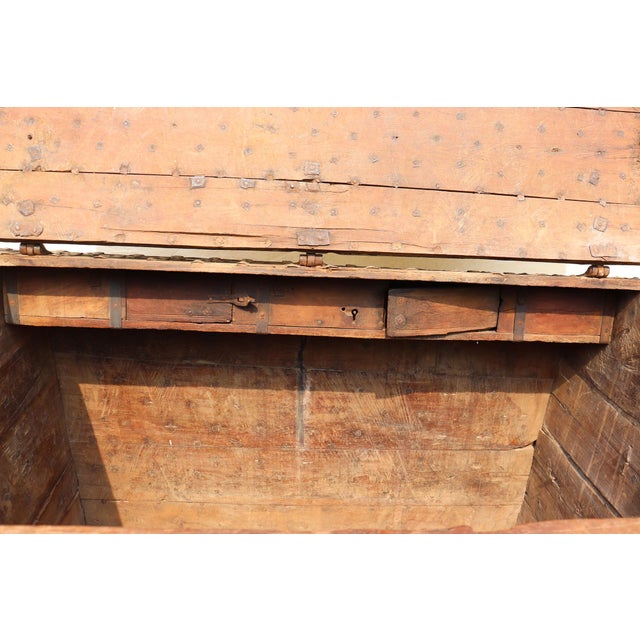 Vintage Indian Dowry Chest on Wheels, 1920s For Sale - Image 14 of 18