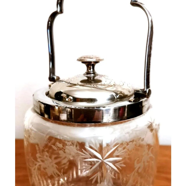Mid 19th Century Mid 19th Century Mappin & Brothers Crystal & Silverplate Ice Bucket With Lid For Sale - Image 5 of 13