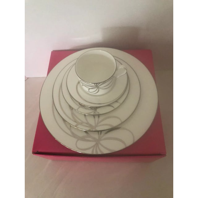 Silver Kate Spade Belle Boulevard by Lenox 5pc New in Box For Sale - Image 8 of 10