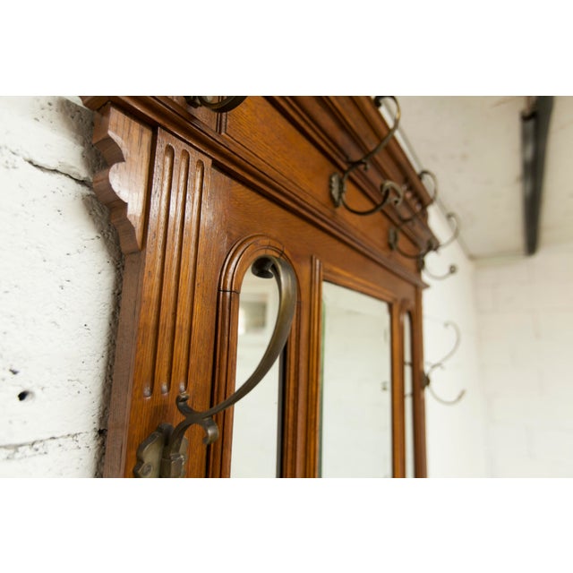 Late 19th Century Napoleon III Style Walnut Wardrobe with 3 Mirrors and Marble, 1890s For Sale - Image 6 of 18