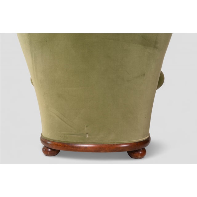 Vintage Chairs in Green Velvet and Bentwood, 1940s, Set of 2 For Sale - Image 4 of 9