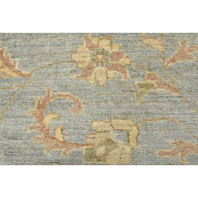 Ziegler Rug 9'1'' X 11'11'' Blue Wool Hand-Knotted Oriental Carpet For Sale - Image 9 of 12