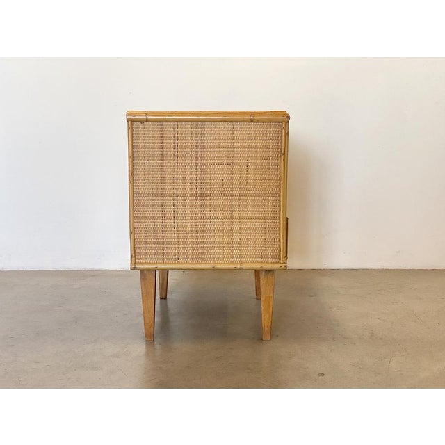 Vintage Wicker Bedside Table, 1970s For Sale - Image 4 of 10