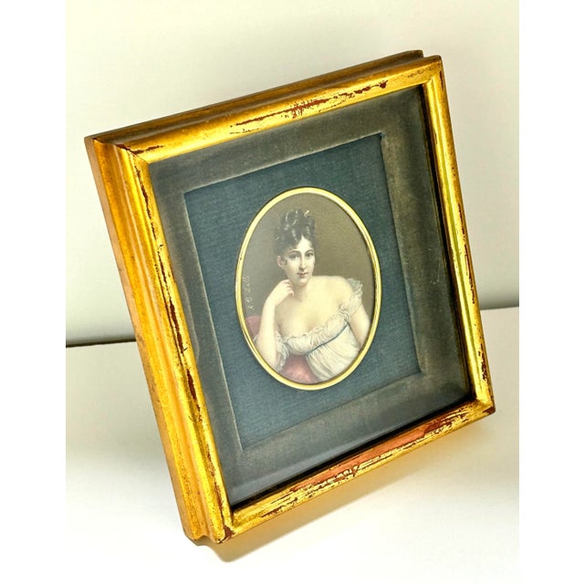 Antique Miniature Portrait Painting of Victorian Woman – Signed A. Corsi Lalli - Late 19th Century For Sale - Image 9 of 12