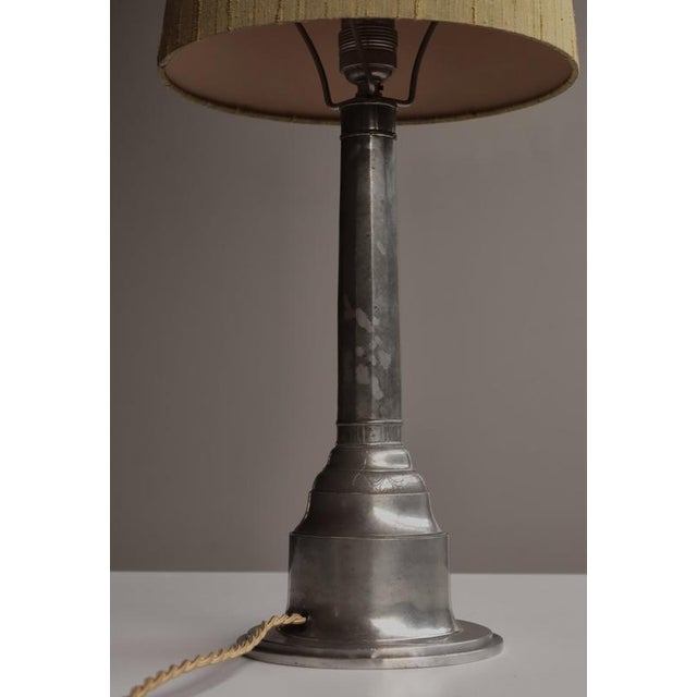 Art Nouveau Pewter No. 696 Table Lamp by Just Andersen, Denmark, 1930s For Sale - Image 11 of 15