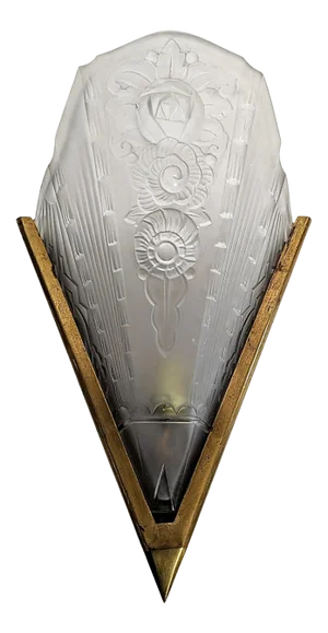 Singal French Art Deco Wall Sconce