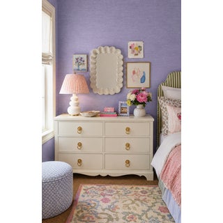 Natural Dyed Solid Grasscloth Wallpaper by House Party | Purple Lilac | 6 Yards For Sale