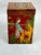 Vintage Chinese cloisonné tea caddy box with detailed garden scenes featuring a traditional woman’s figure. This is a pre-...