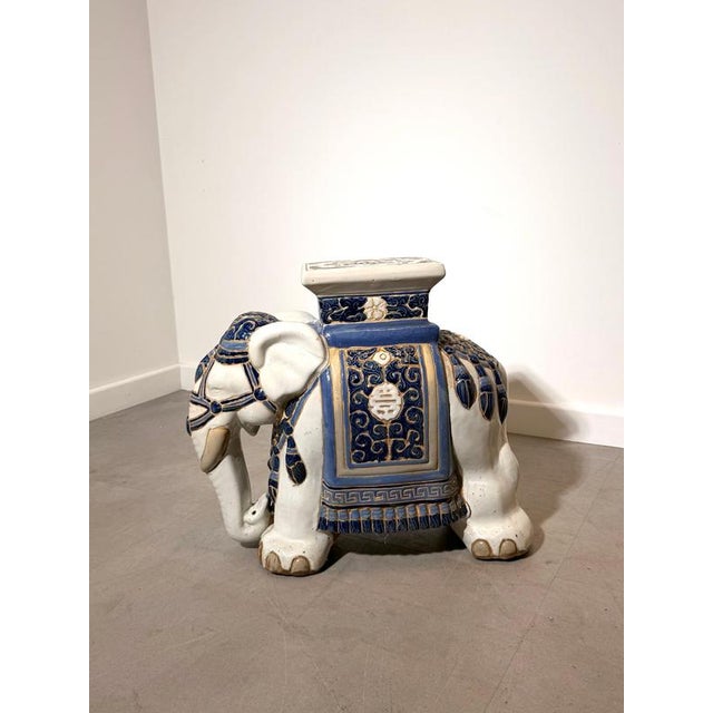 Elephant Garden Stool in Ceramic For Sale - Image 6 of 6