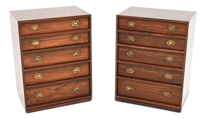 Vintage Danish Bedside Chests by Henning Korch for Silkeborg, 1960s, Set of 2