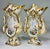 French Antique Jacob Petit Style Old Paris Vases, Sculptural Gold Gilt, Hand Painted Porcelain, Spill Vases - a Pair For Sale - Image 3 of 11