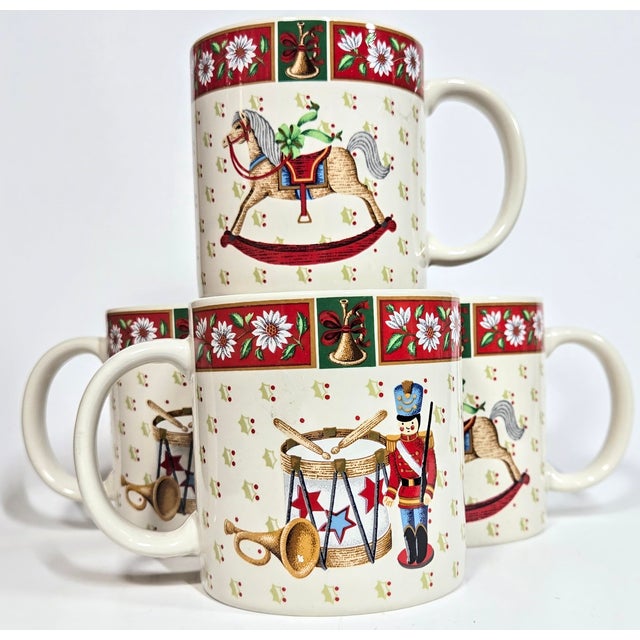 Christmas Mugs- Set of Four For Sale - Image 9 of 11