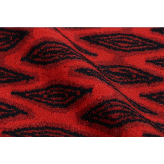 Vintage Zeki Müren Rug With Red and Black Geometric Patterns From Rug & Kilim For Sale In New York - Image 6 of 7