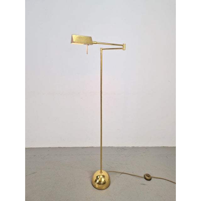 Adjustable Brass Floor Lamp from Sölken Leuchten, 1970s For Sale - Image 9 of 9