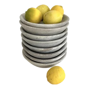 Hand-Crafted Marble Bowls 8"
