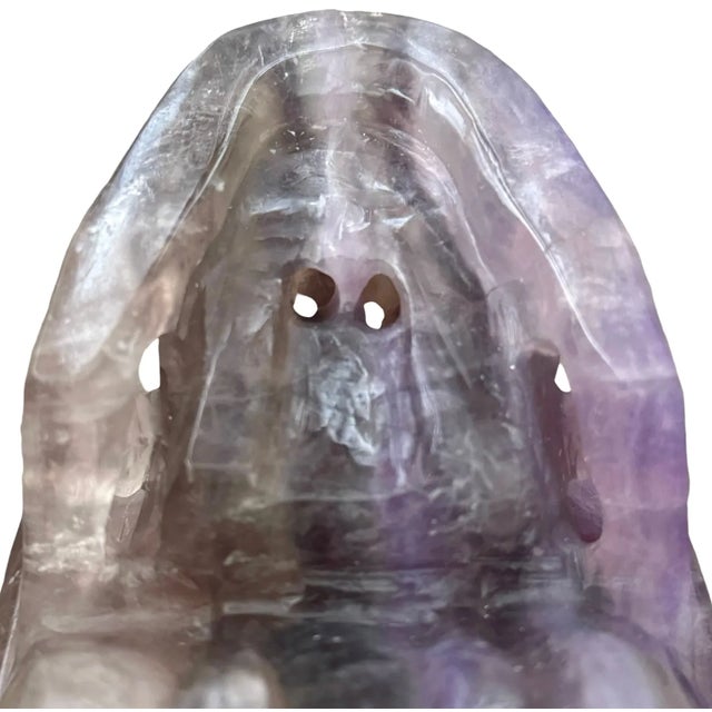 Late 20th Century Carved Amethyst Skull For Sale - Image 11 of 11