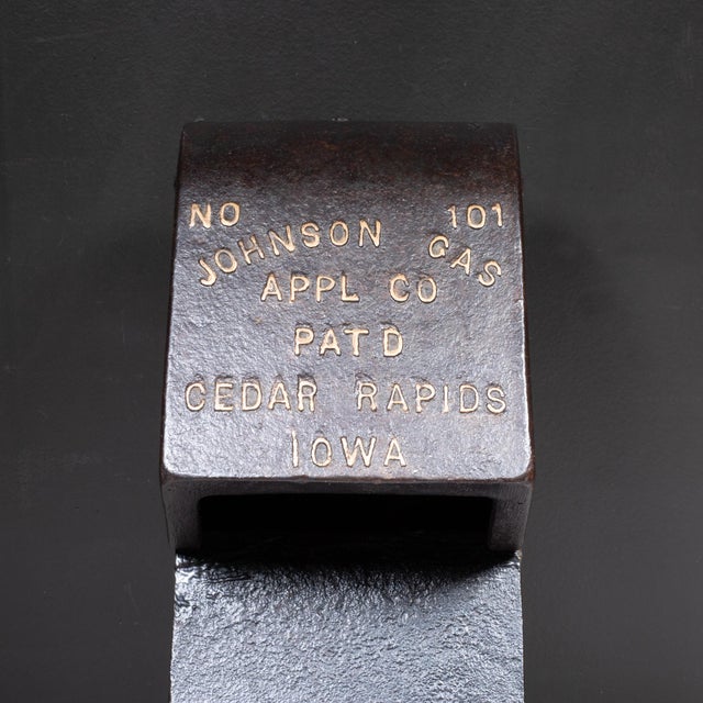 ABOUT An antique cast iron bench-mounted furnace with solid bronze handles. Original soldering iron with wooden handle and...