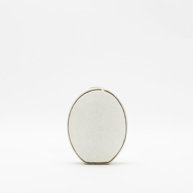 2020s Shagreen Vase With Brass Details by R&y Augousti For Sale - Image 5 of 7