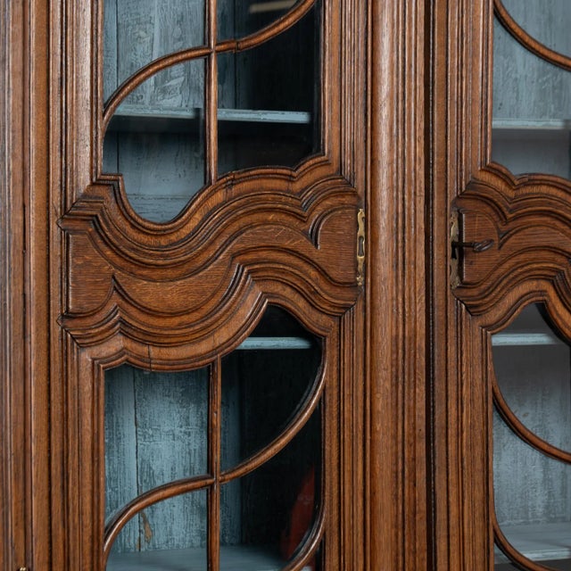 Wood Late 18th Century French Oak Deux Corp Display Cabinet For Sale - Image 7 of 15