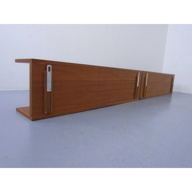 Wood Large Minimalist Teak Wall Shelves, Germany, 1960s, Set of 2 For Sale - Image 7 of 13