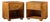 Henredon Campaign Mid Century Oak and Brass Nightstands - Pair For Sale