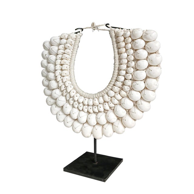 Shell and Macramé Necklace on Stand, Papua New Guinea For Sale In New York - Image 6 of 16