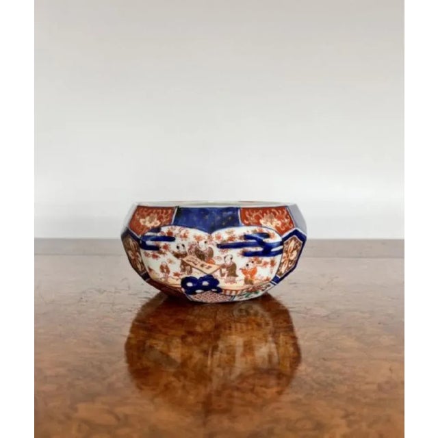 1900 - 1909 Japanese Hexagonal Shaped Imari Bowl, 1900 For Sale - Image 5 of 5
