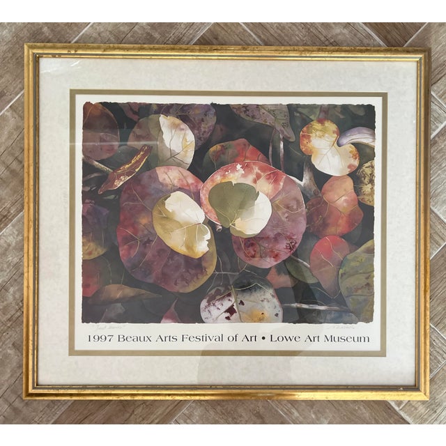 This Lowe Art Museum is from the 1997 Beaux Arts Festival of Art and is titled "Just Leaves. It is signed by the Artist,...