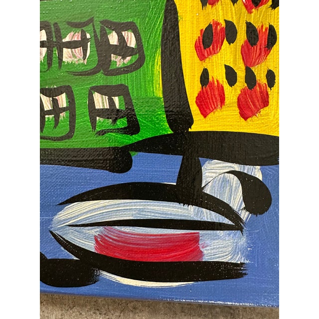 Cubism Abstract City Painting, Peter Keil For Sale - Image 3 of 5