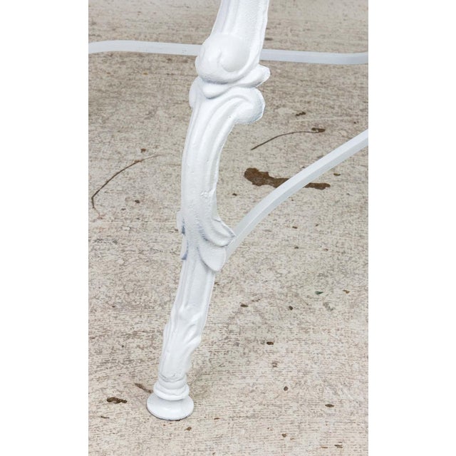 White Painted Iron Demi Lune Table For Sale - Image 8 of 8
