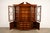 Late 20th Century Henredon Georgian Carved Mahogany Breakfront Bookcase Cabinet For Sale - Image 5 of 16