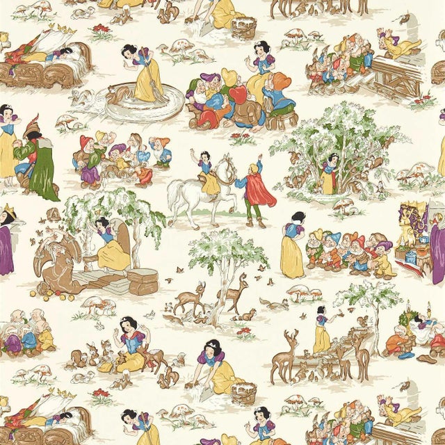 Sanderson Snow White Wallpaper in Whipped Cream - a Sample For Sale