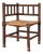 Diminutive Antique French 19th Century Bobbin Corner Chair With Rush Seat For Sale